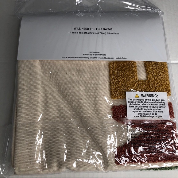 merchant 41 pillow cover HOME Pride Rainbow Canvas Punch Embroidery NIP - Picture 6 of 6